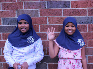 Students wearing custom Avalon hijabs
